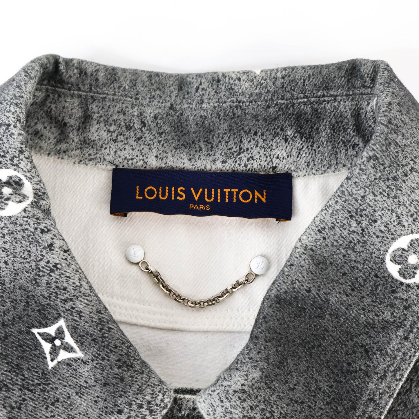 Louis Vuitton Jacket Grey White Denim Monogram