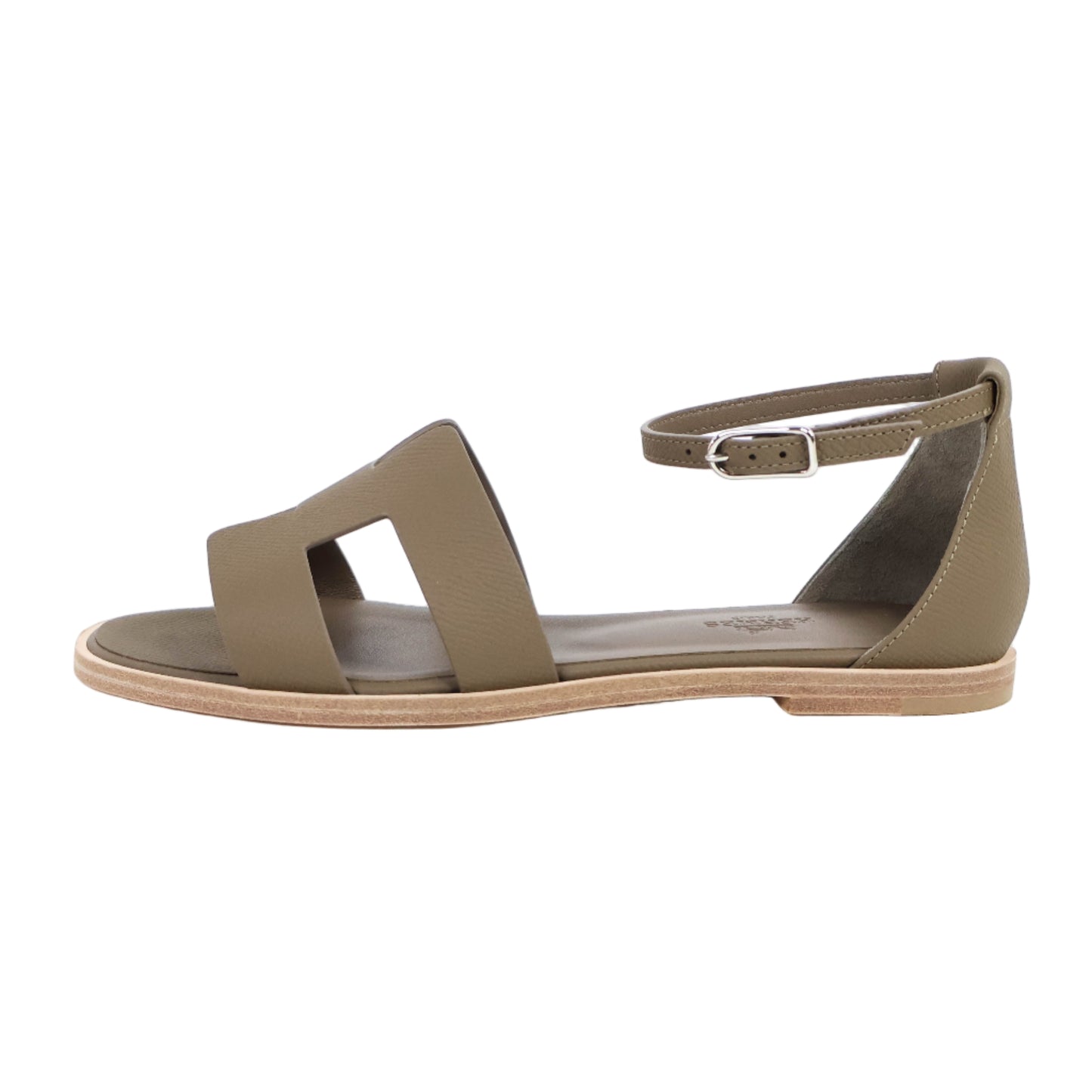 Hermes Santorini Sandals Etoupe 37
