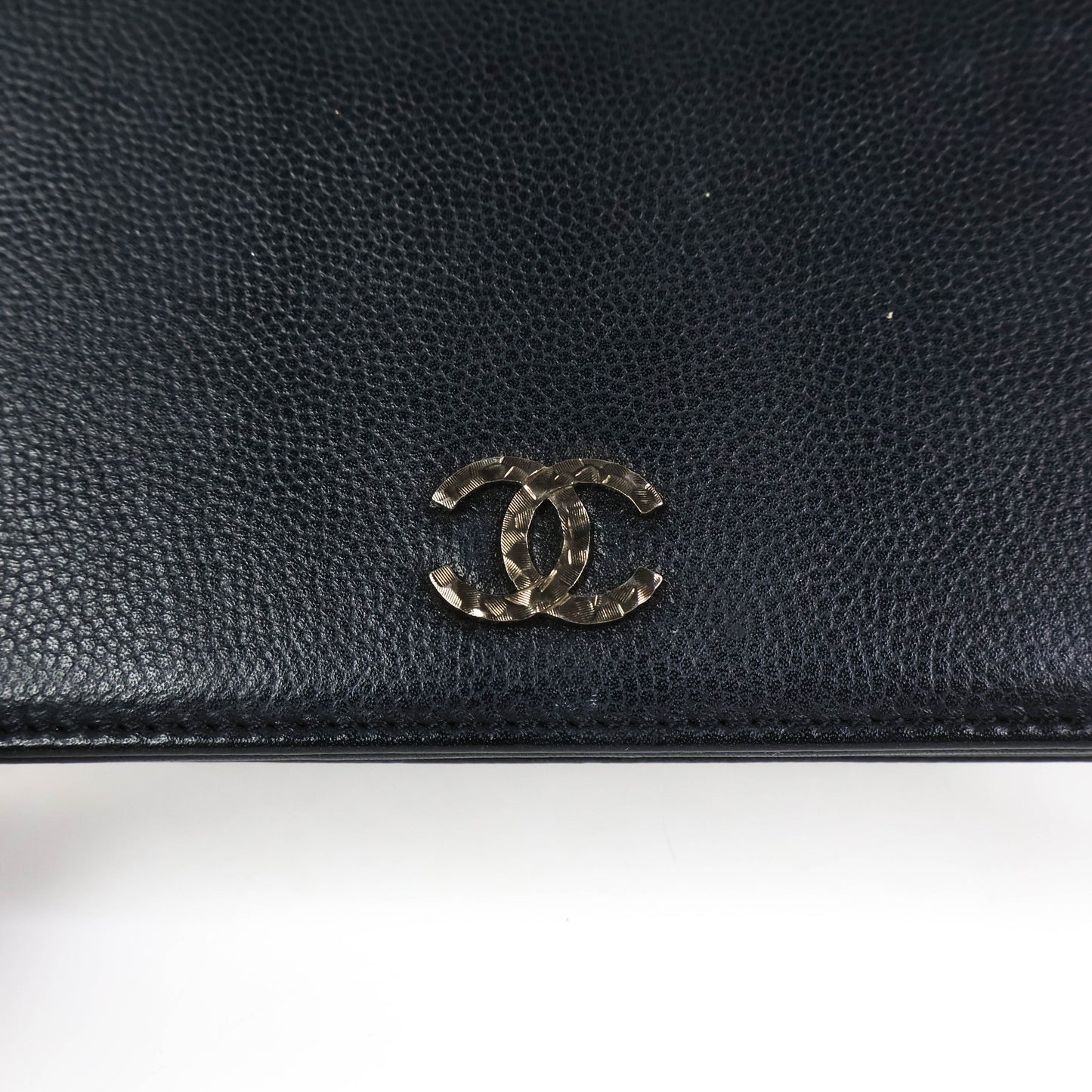 Chanel Bi Fold Long Wallet Black Caviar GHW