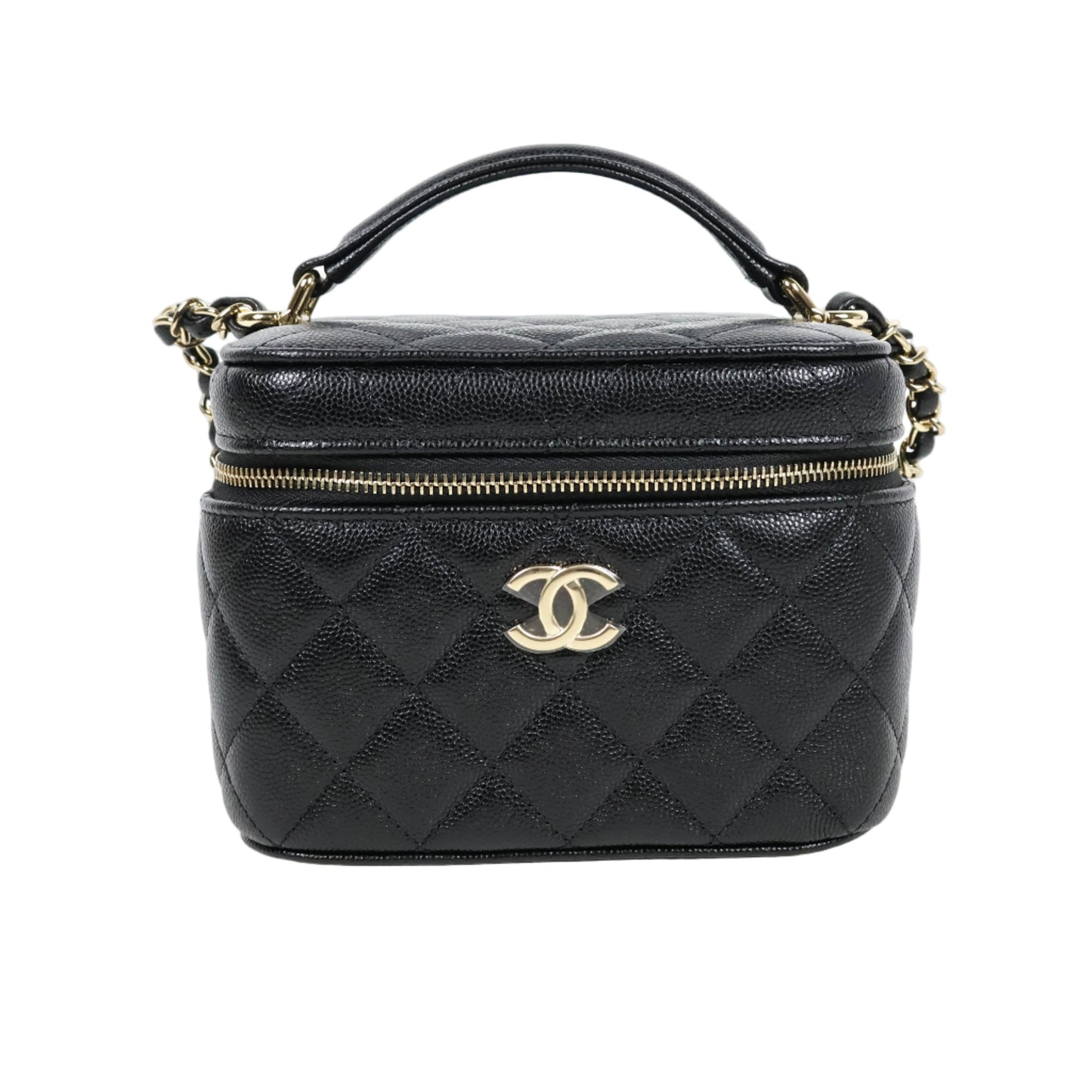 Chanel Vanity Case Bag Black Caviar GHW