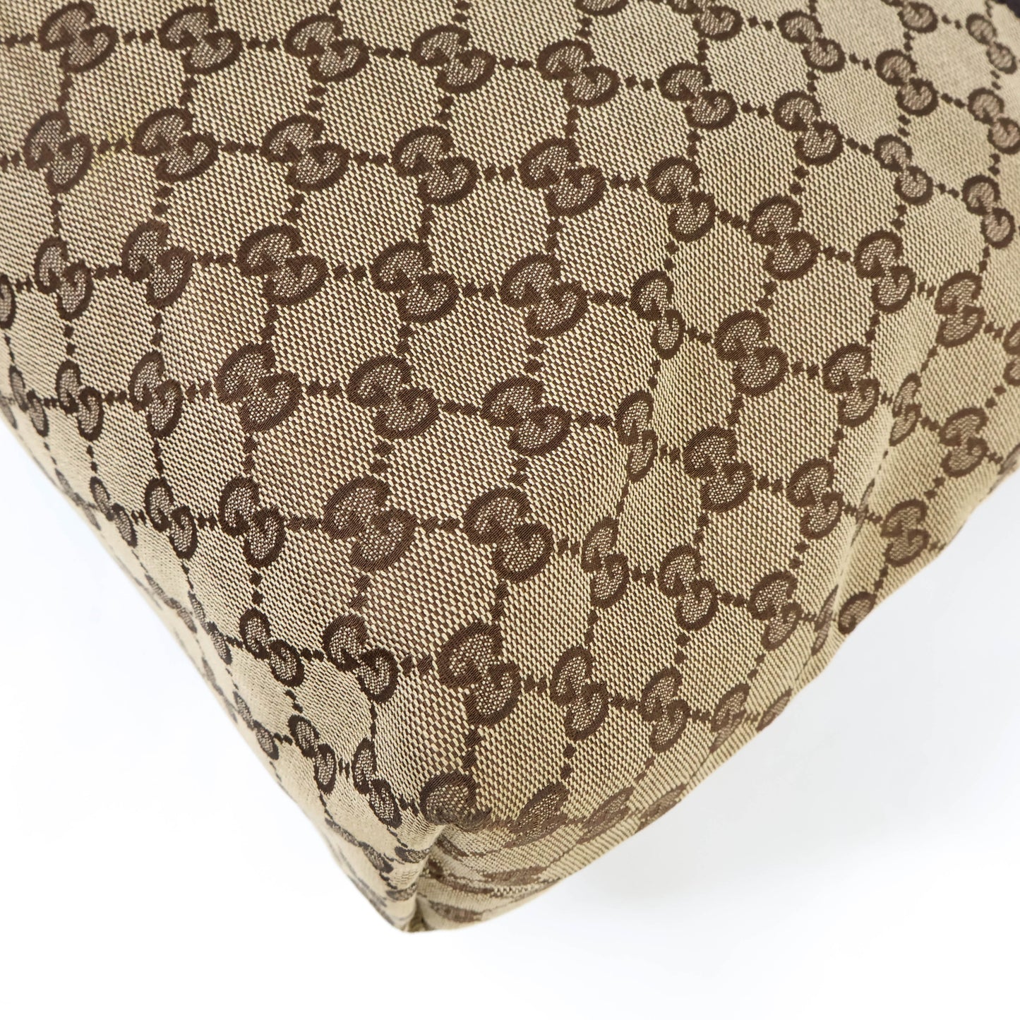 Gucci Messenger Bag Canvas Brown Green/Red