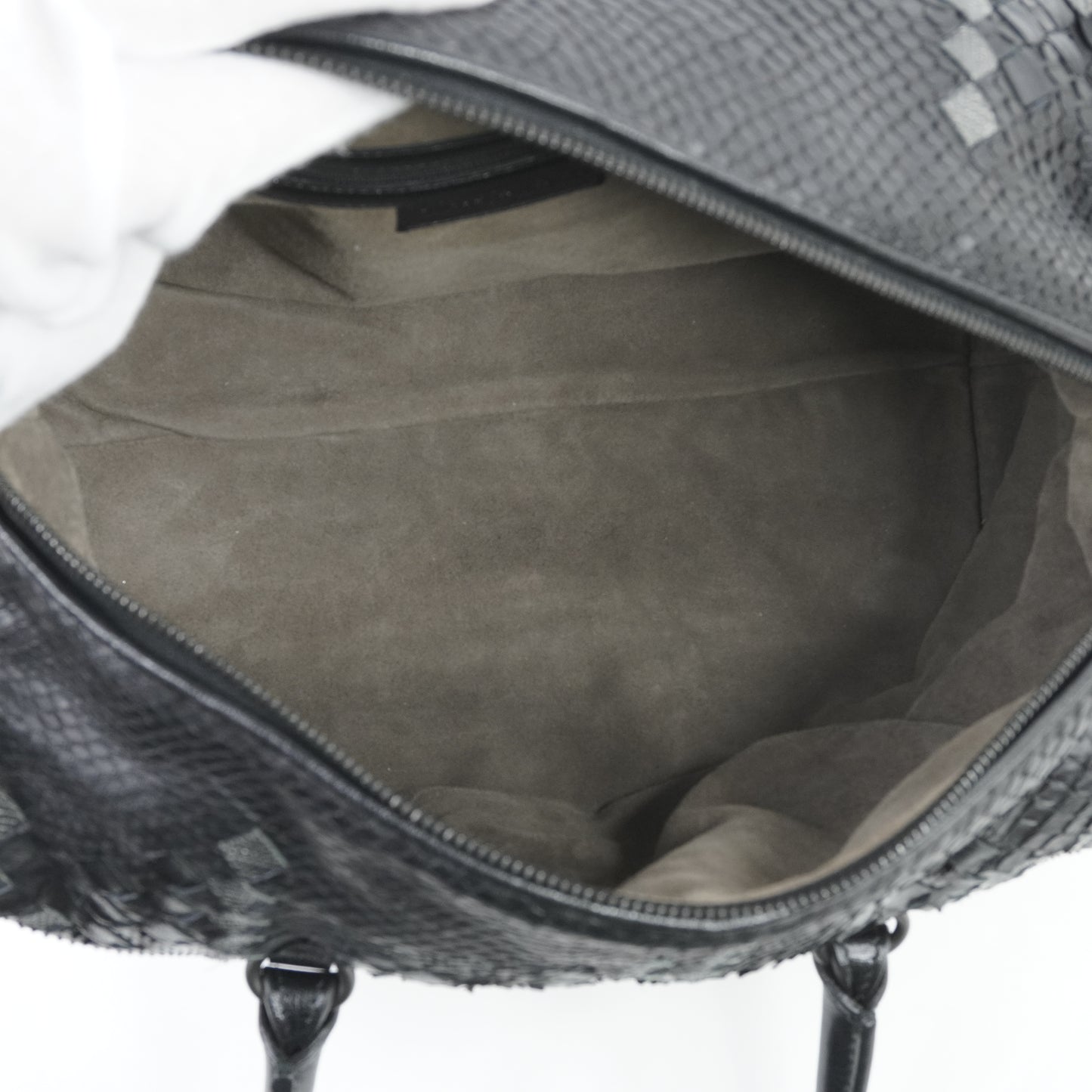 Bottega Handbag Python Black
