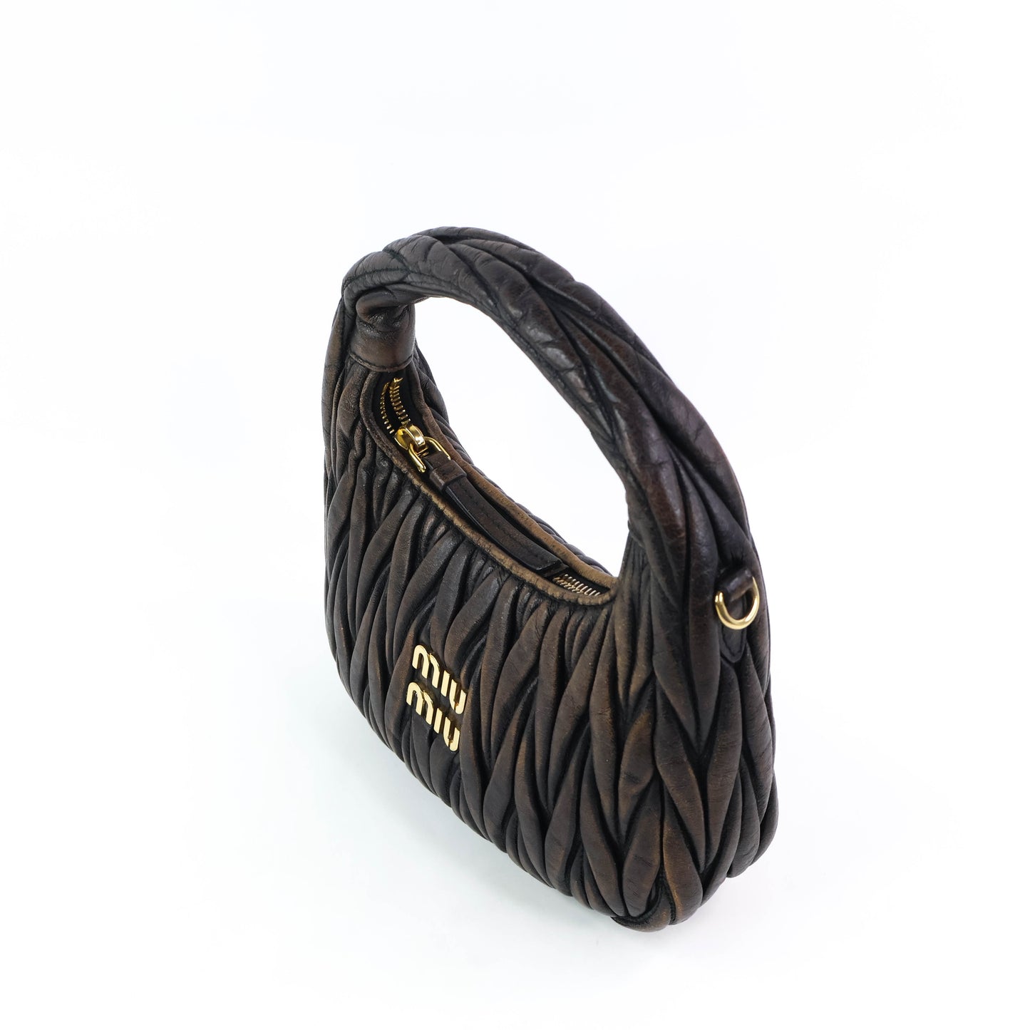 Miu Miu Wander Matelasse Coffee