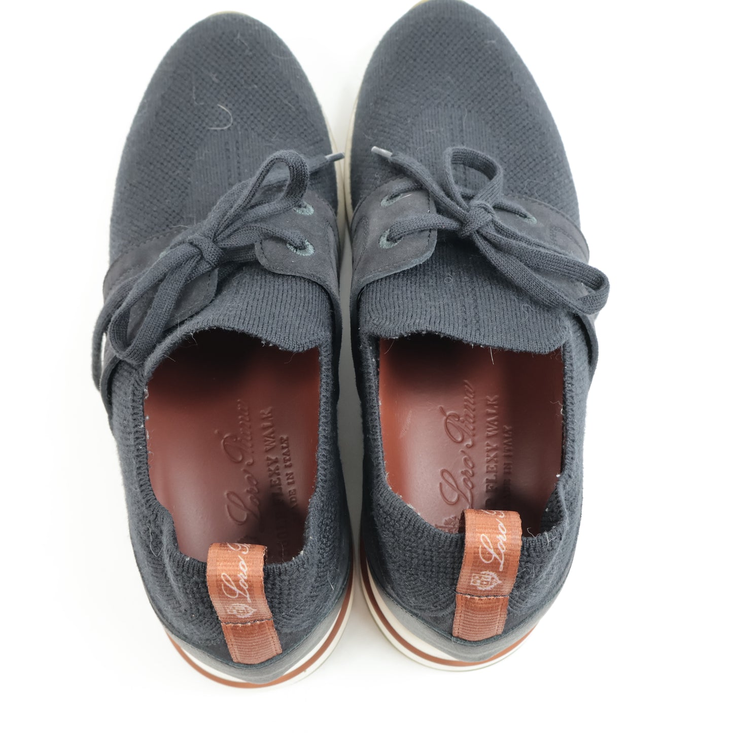 Loro Piana Lady Flexy Walk Sneakers Navy Blue 39.5