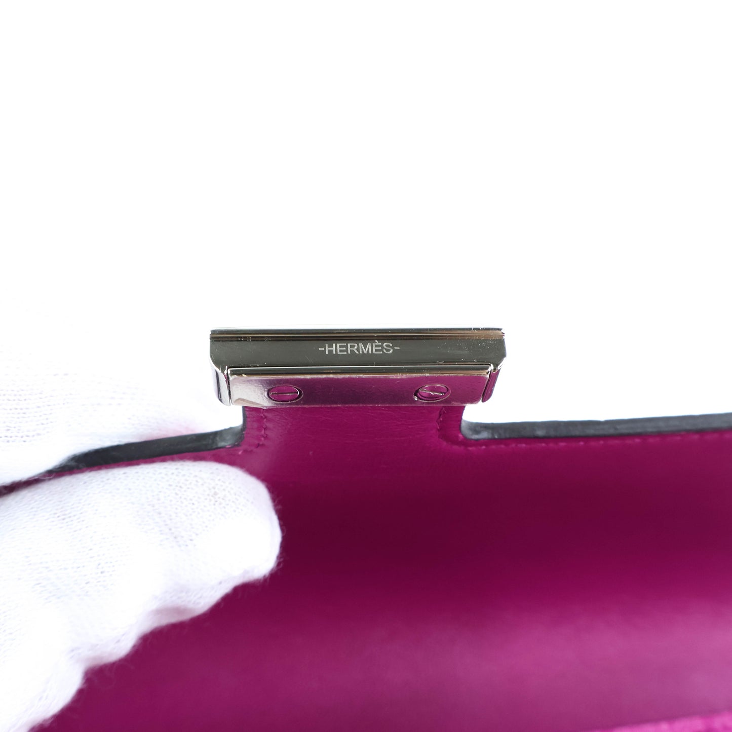 Hermes Constance Wallet Ostrich Rose Popou