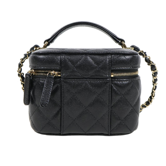 Chanel Vanity Case Bag Black Caviar GHW