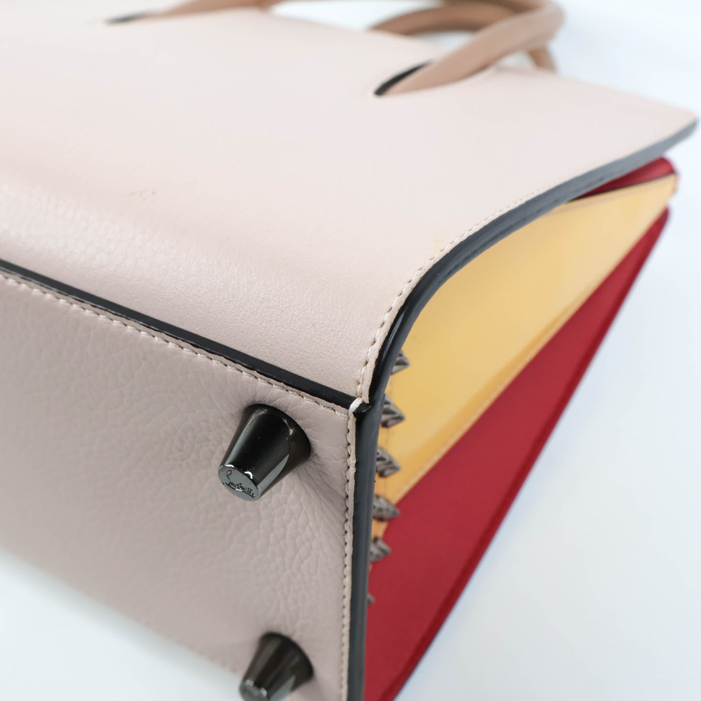 Christian Louboutin Handbag With Strap Beige Red