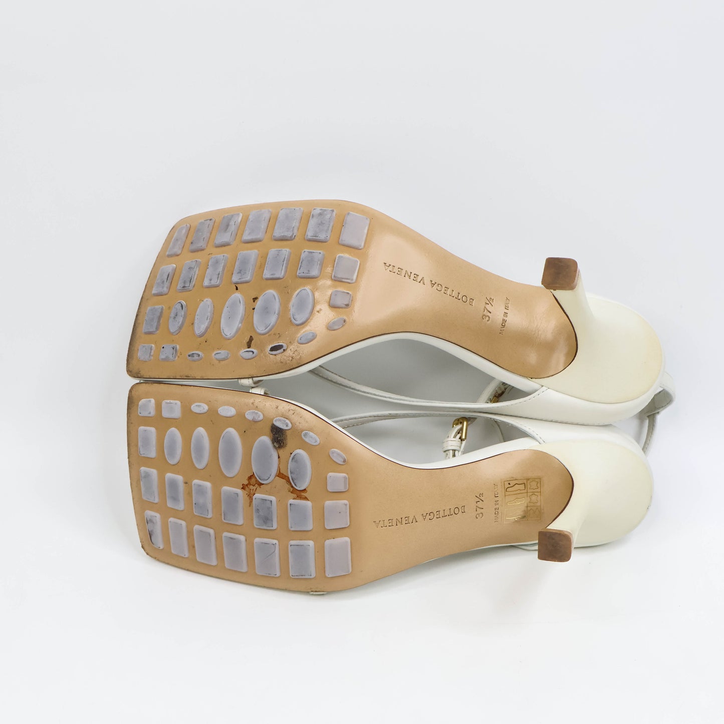 Bottega Sandals Heels Strap White 37.5