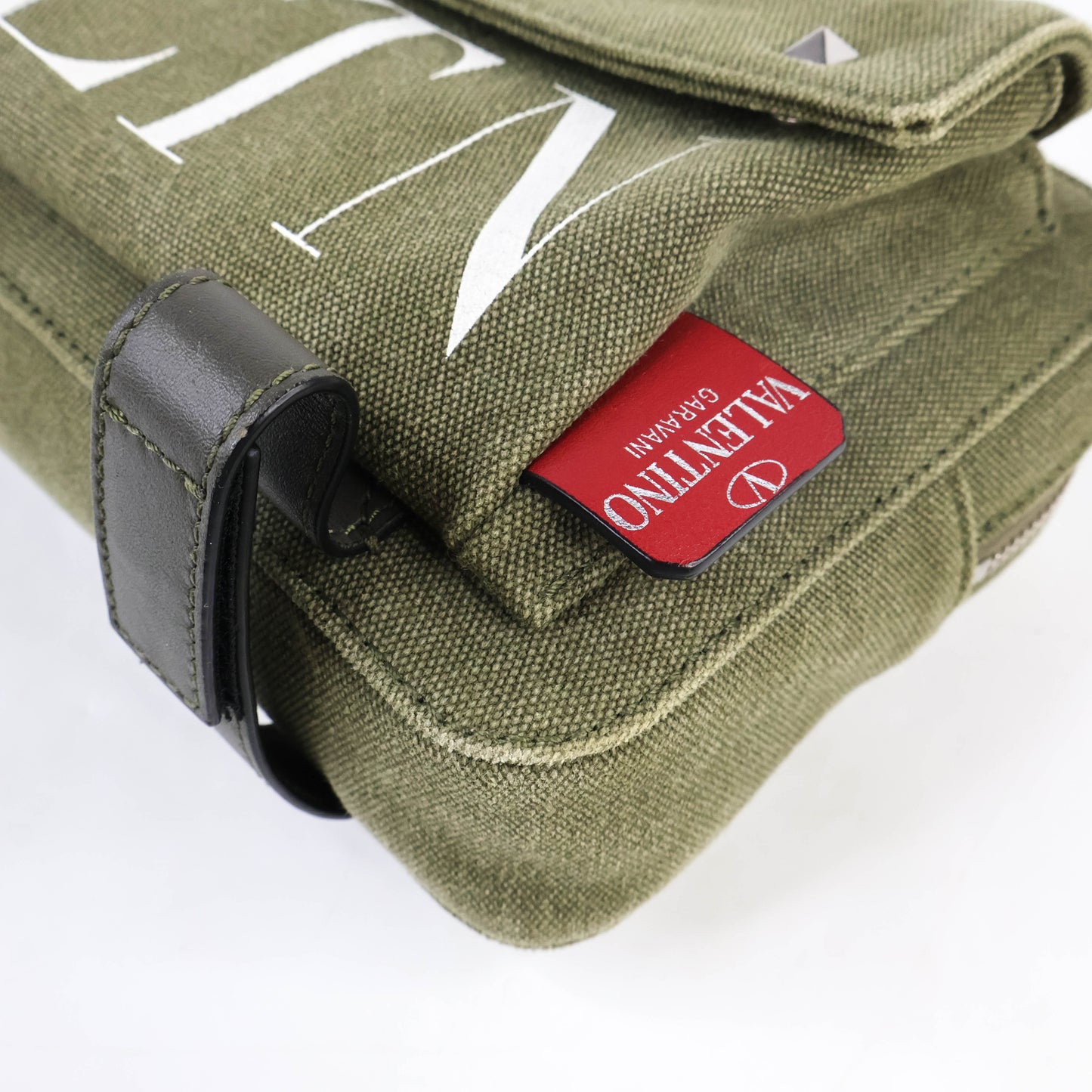 Valentino Crossbody Bag Canvas Khaki