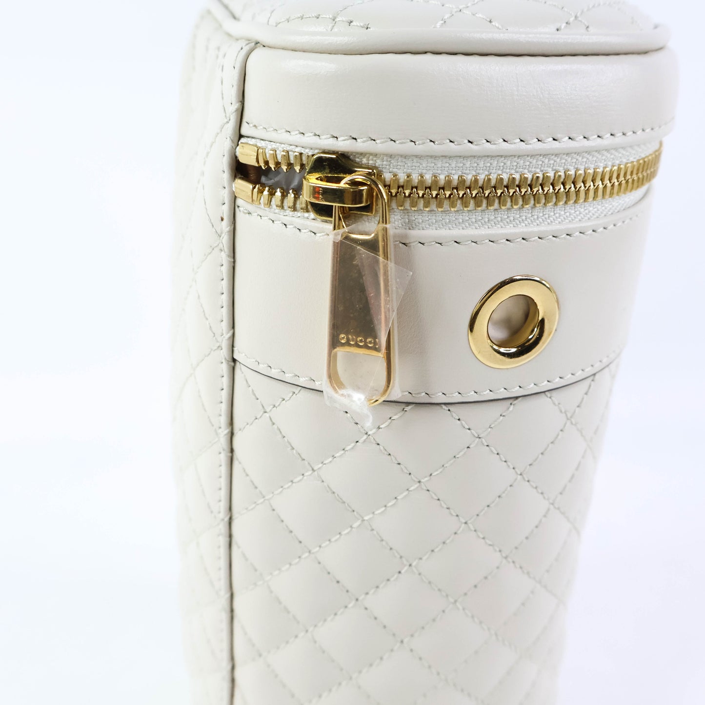 Gucci Trapuntata Zumi Crossbody Belt Bag White