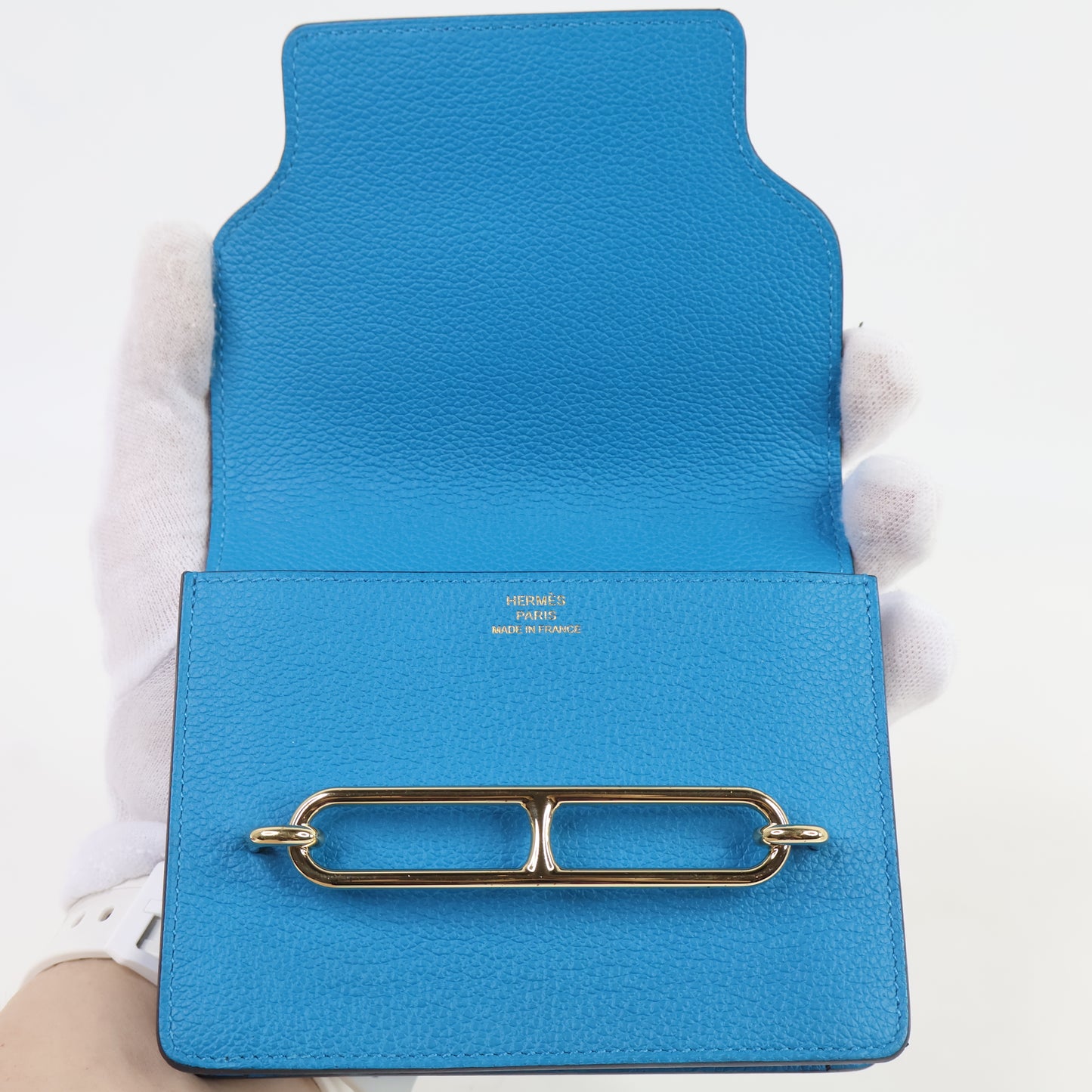 Hermes Roulis Slim Blue Frida Rose Maxico Evercolor PHW