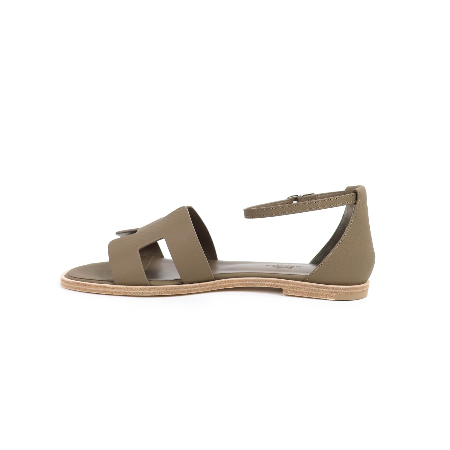 Hermes Santorini Sandals Etoupe 37