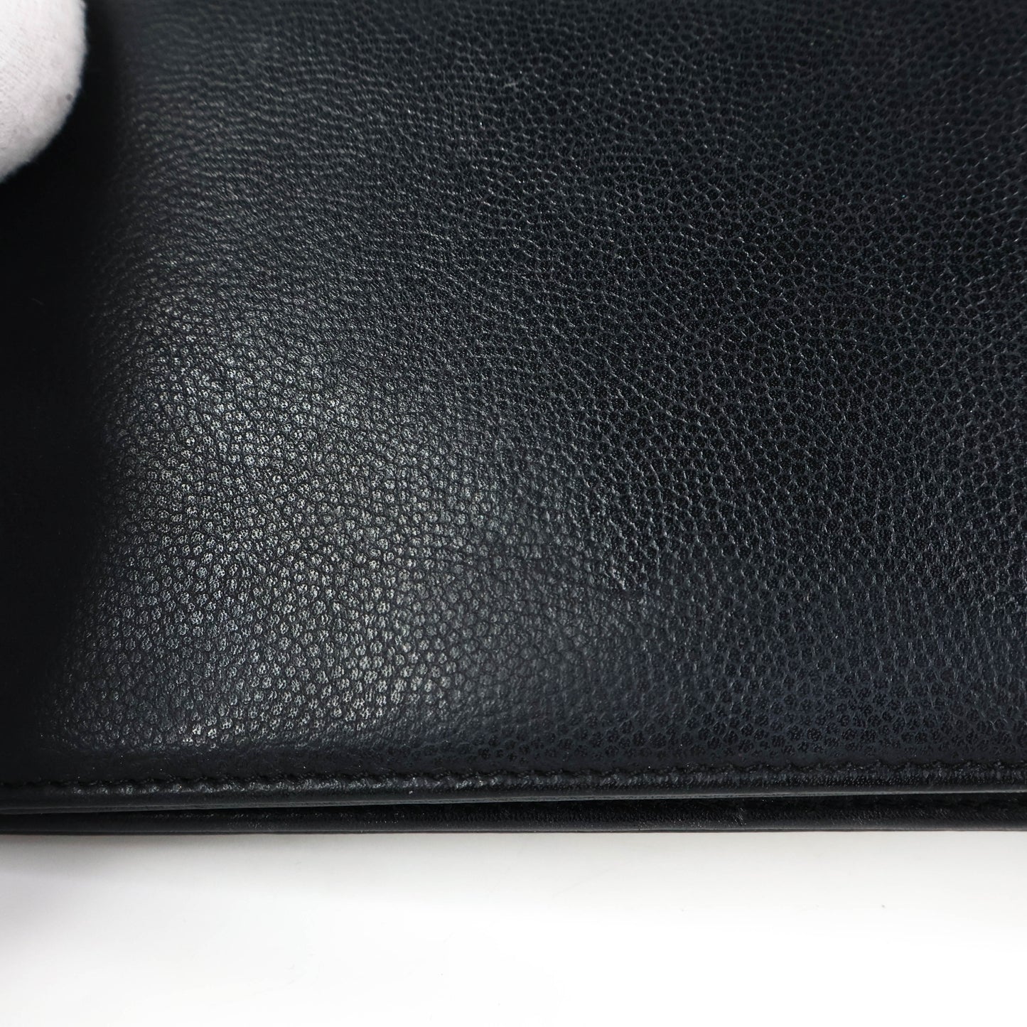 Chanel Bi Fold Long Wallet Black Caviar GHW