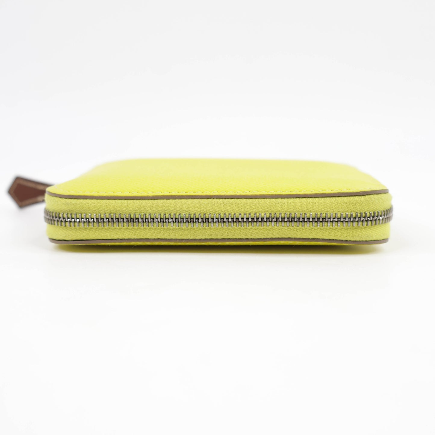 Hermes Azap Silk in Compact Wallet Lime Epsom