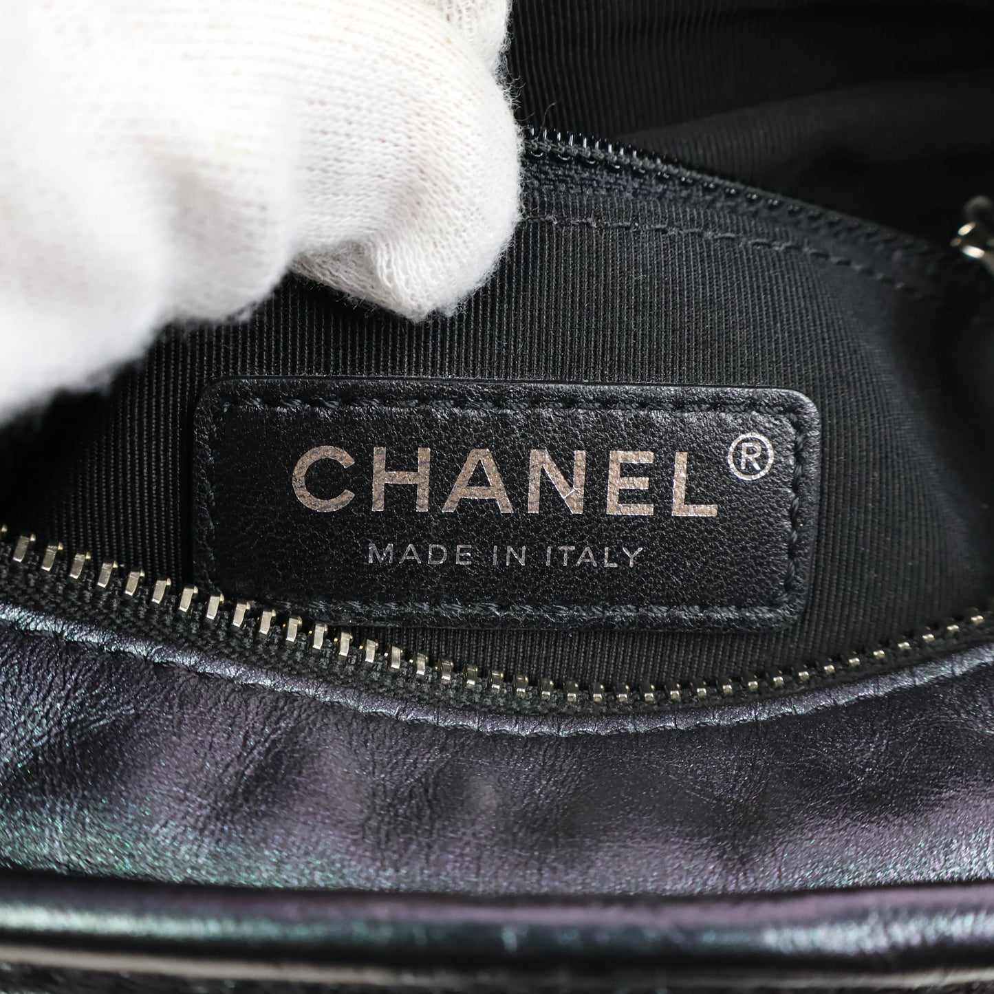 Chanel Gabrielle Small Iridescent Purple Lamb