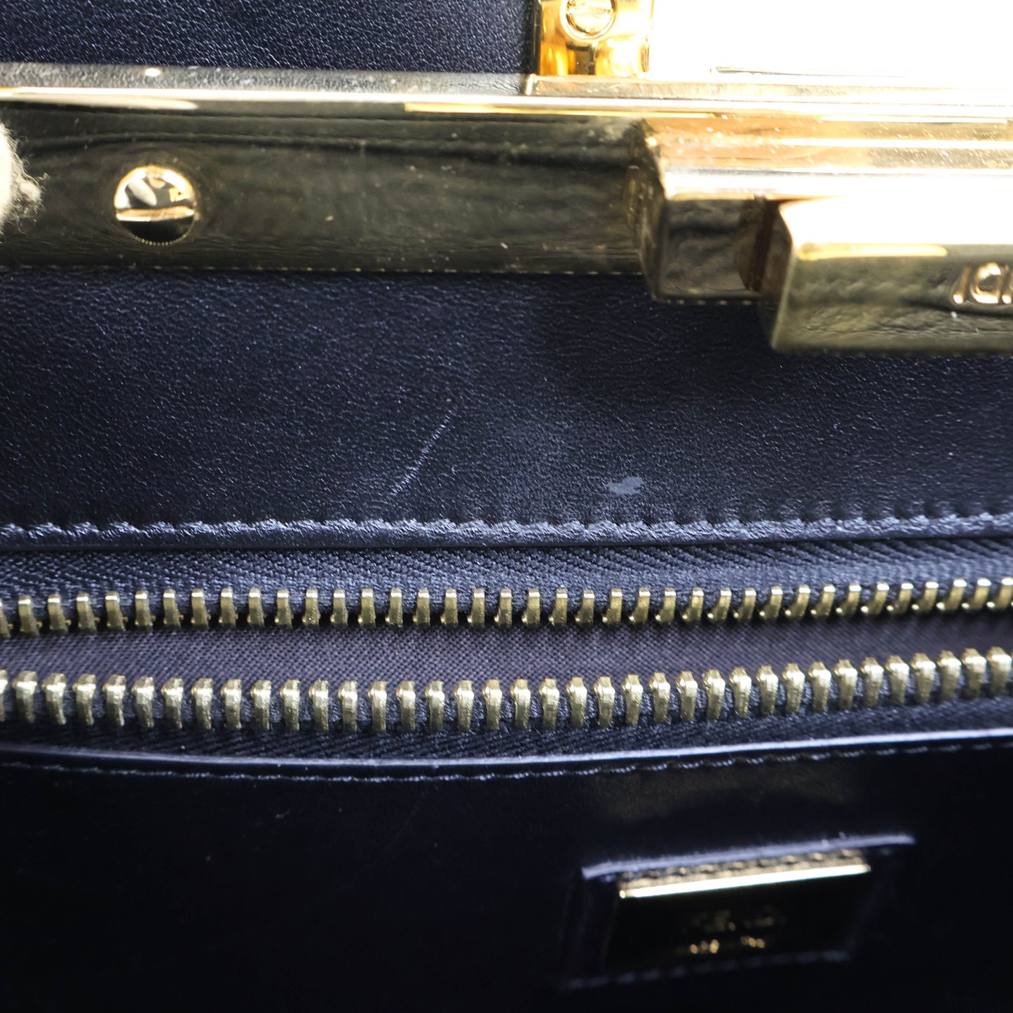 Fendi Peekaboo Medium Black Stud Gold