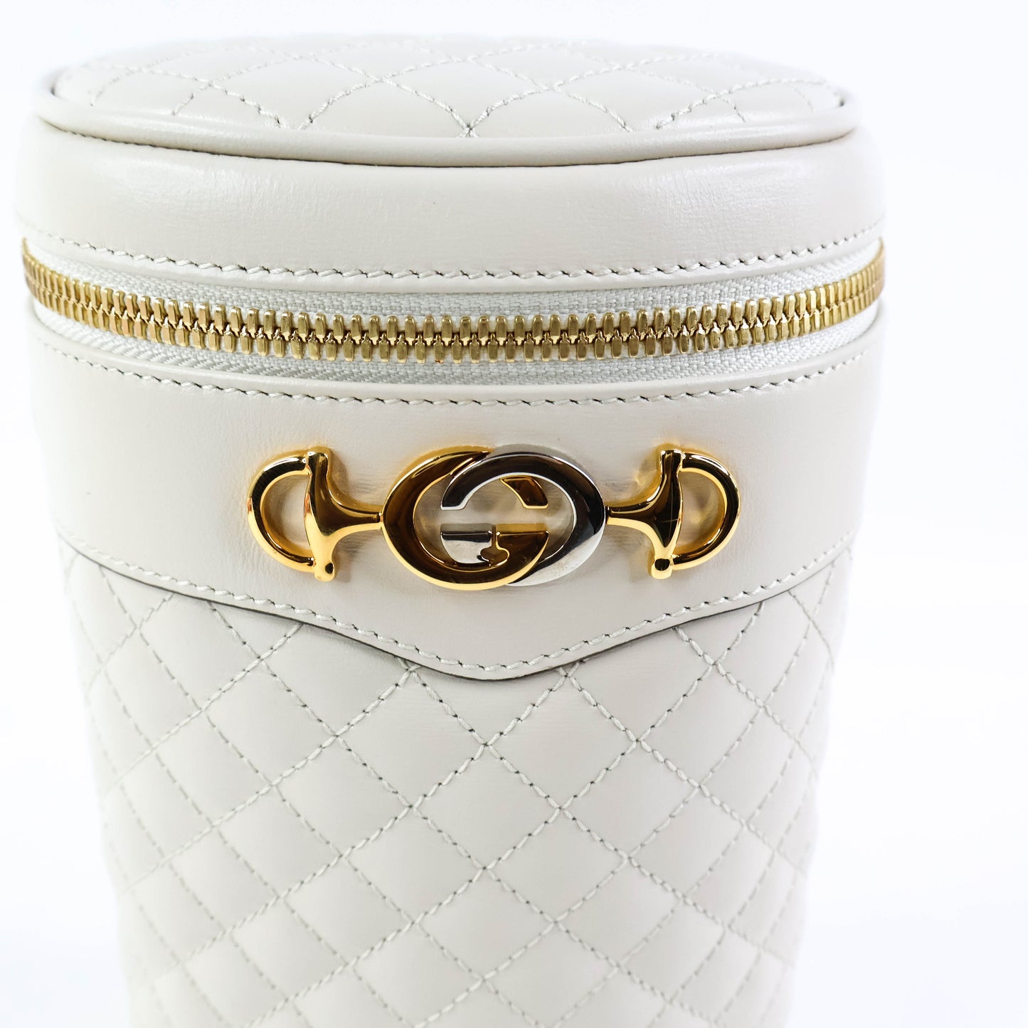 Gucci Trapuntata Zumi Crossbody Belt Bag White