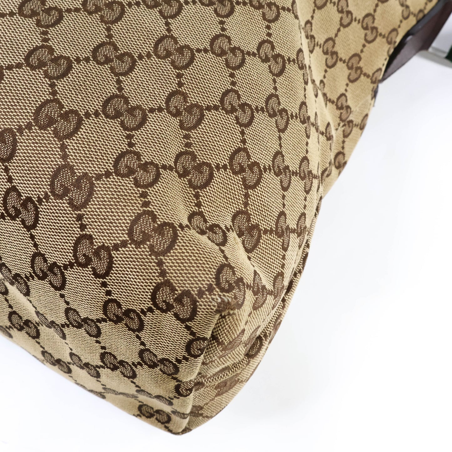 Gucci Messenger Bag Canvas Brown Green/Red