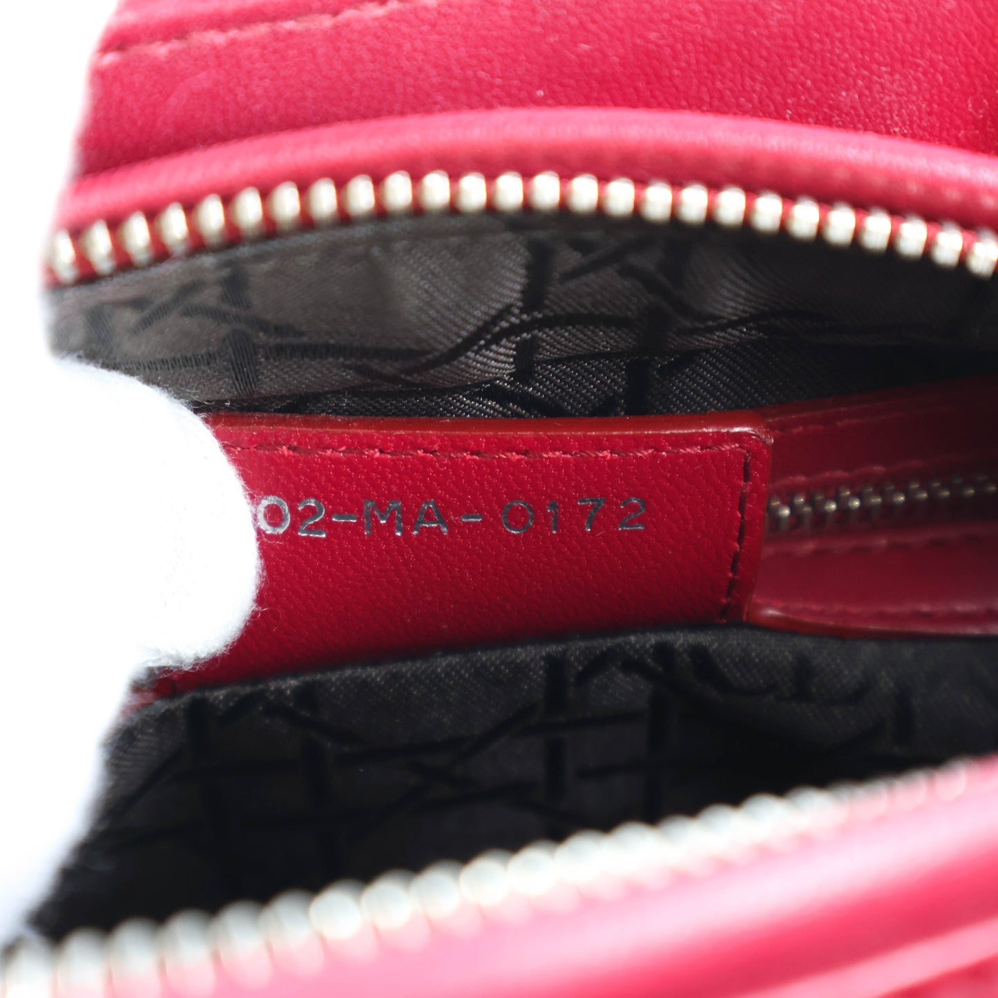 Christian Dior Lady Medium Rouge Carmi Lambskin