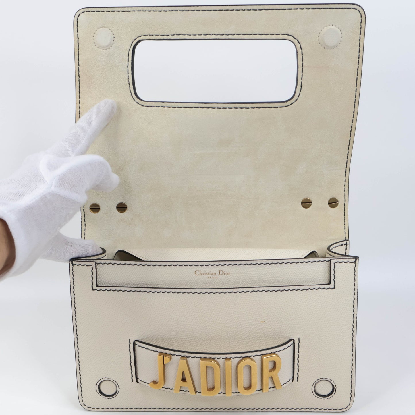 Christian Dior (R)Evolution Medium Flap Bag White