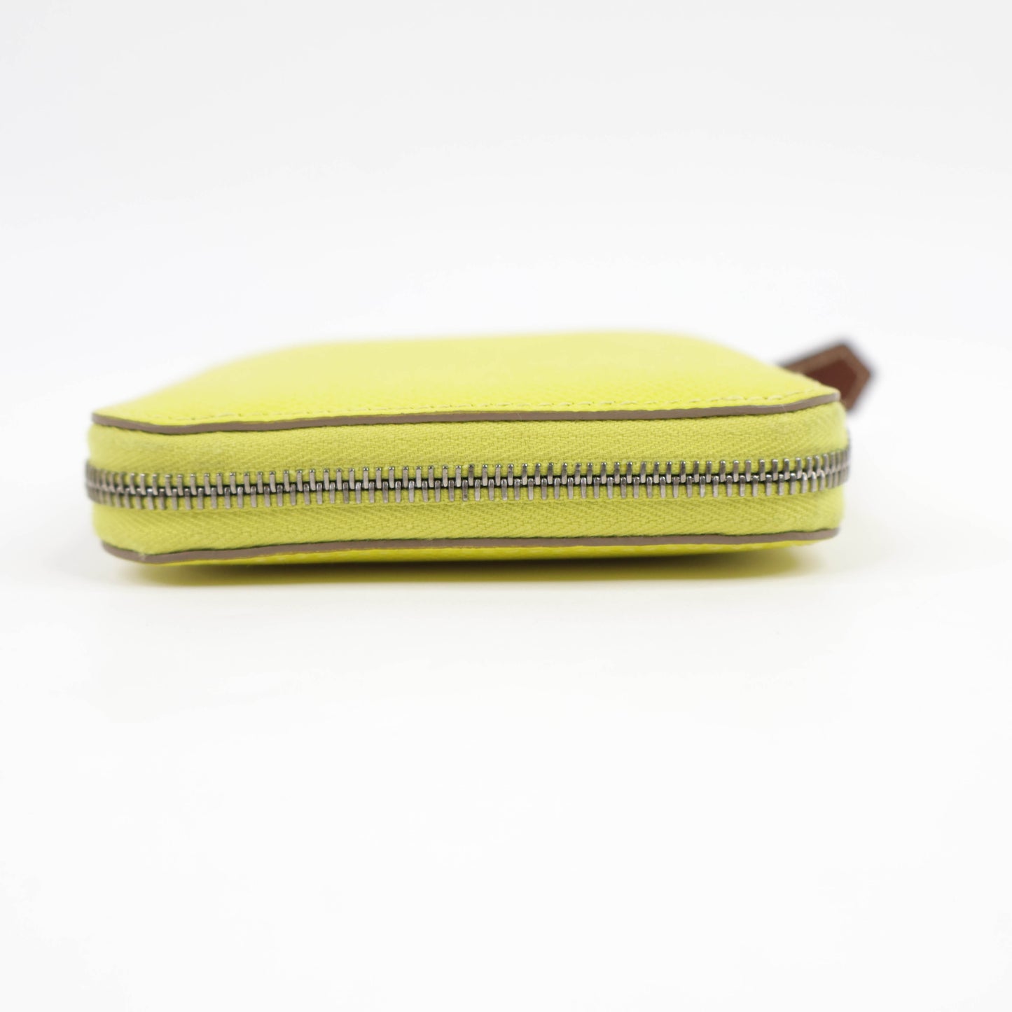 Hermes Azap Silk in Compact Wallet Lime Epsom