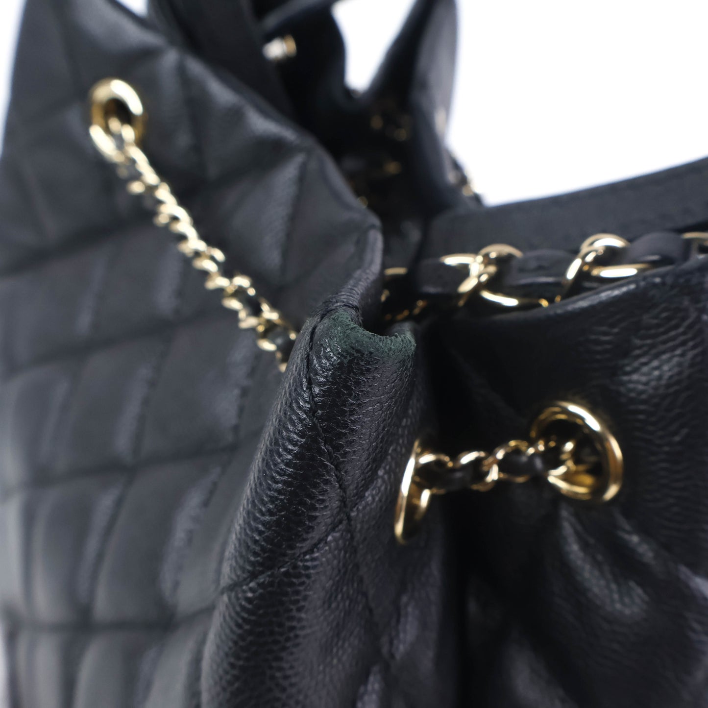 Chanel Drawstring Bag Black Caviar