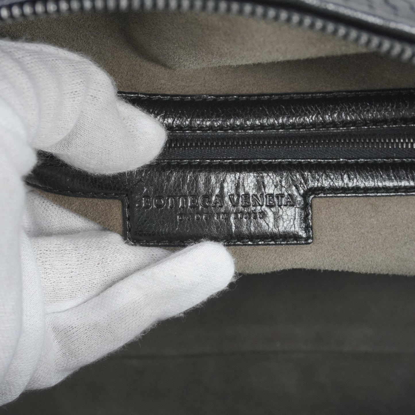 Bottega Handbag Python Black