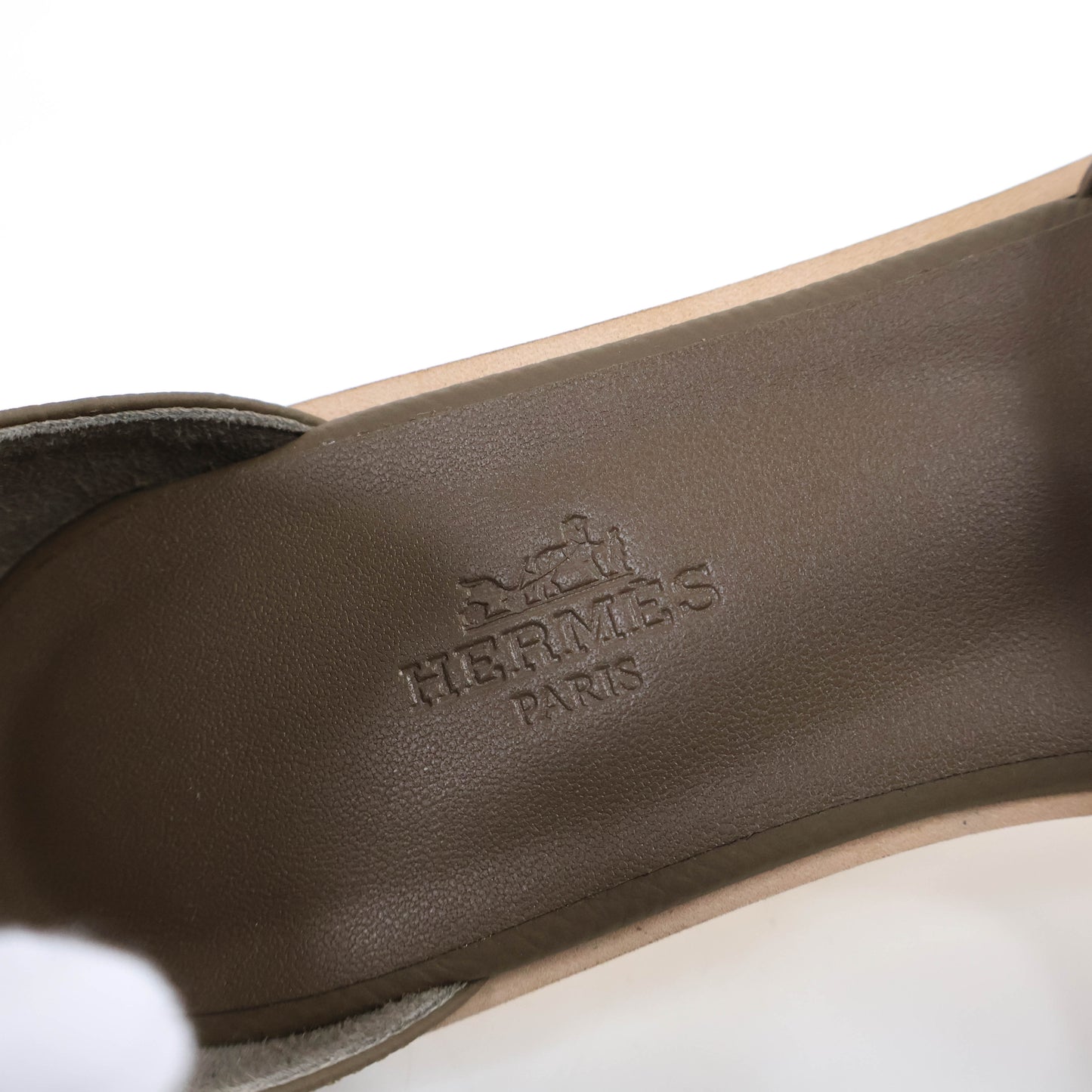 Hermes Santorini Sandals Etoupe 37