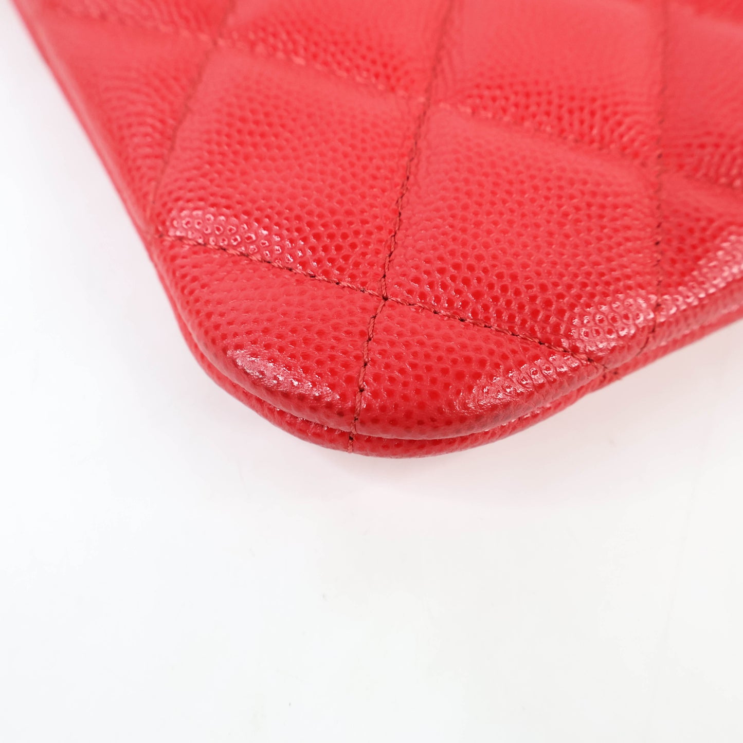 Chanel Classic Medium Clutch Red Lamb GHW