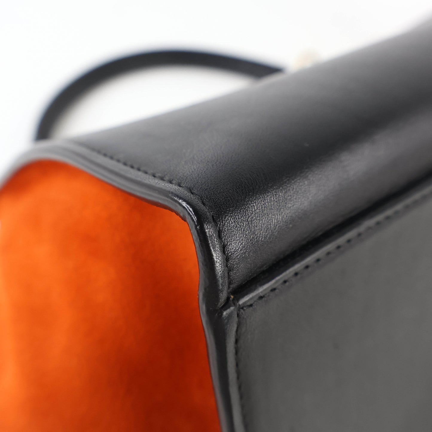 Celine Trapeze Small burnt Orange/Black/White