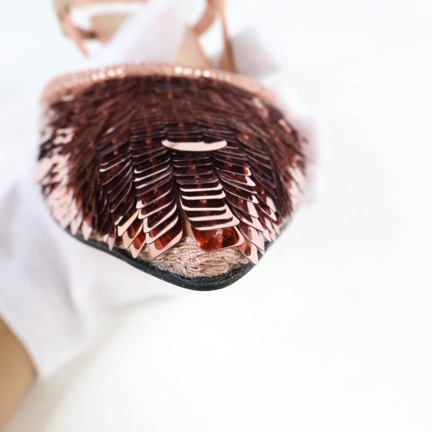 Fendi Sandals Sling Back Sequinned Pink 37