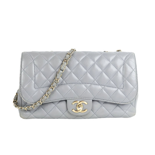 Chanel Flap Bag Mademoiselle Chic Medium Grey Lamb GHW