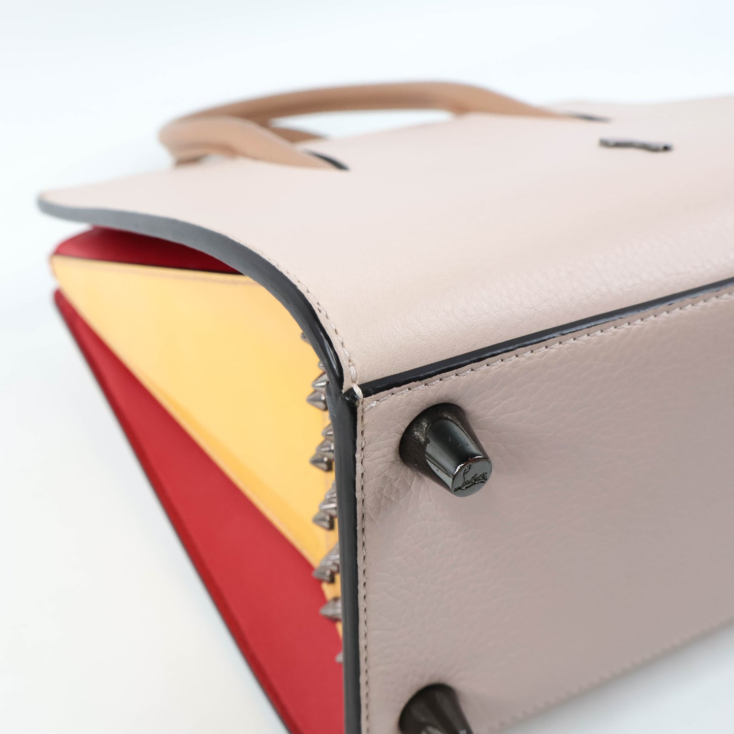 Christian Louboutin Handbag With Strap Beige Red