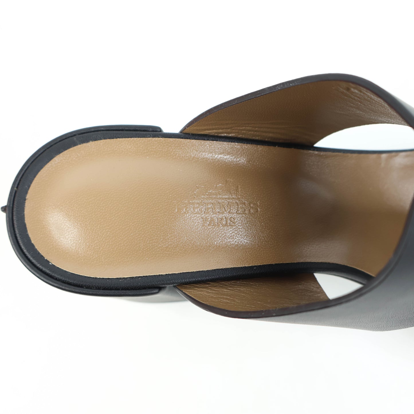 Hermes Ostia Sandals Black Calfskin 38.5