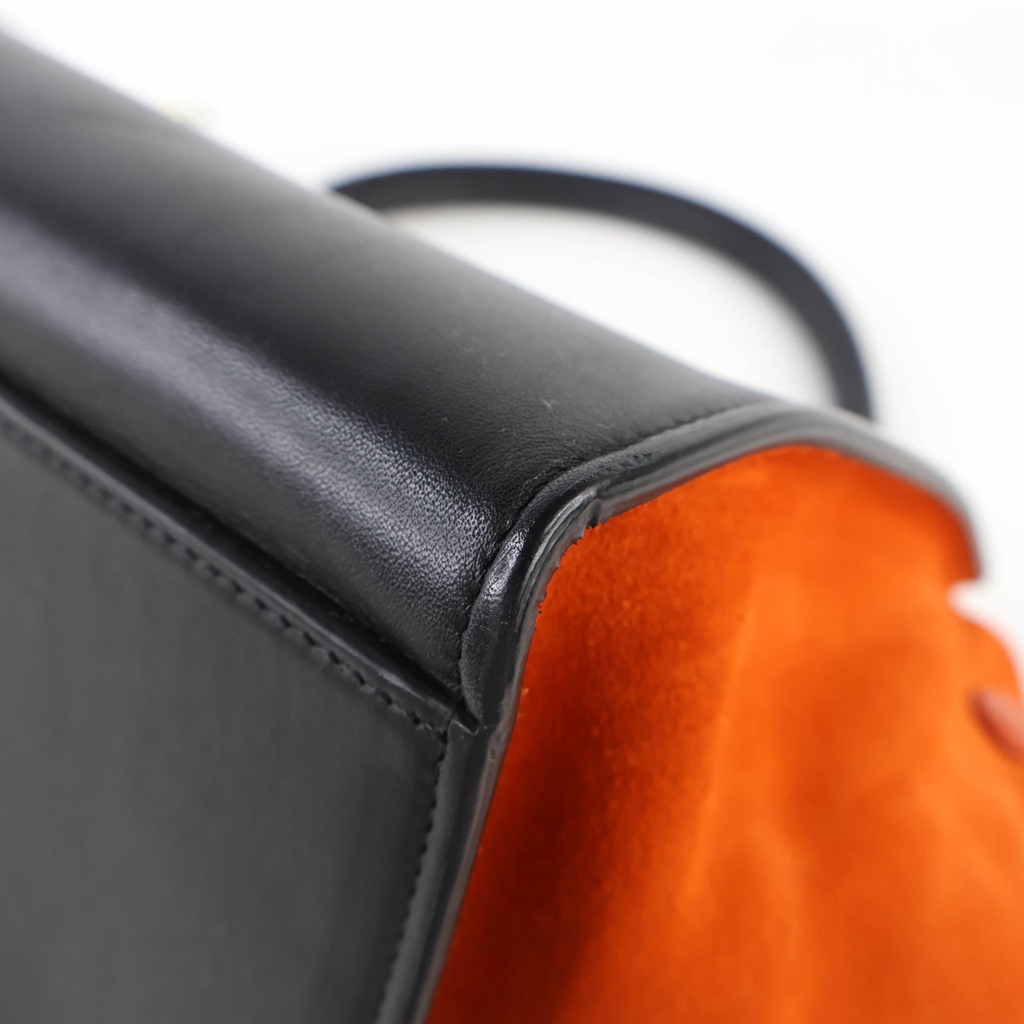 Celine Trapeze Small burnt Orange/Black/White