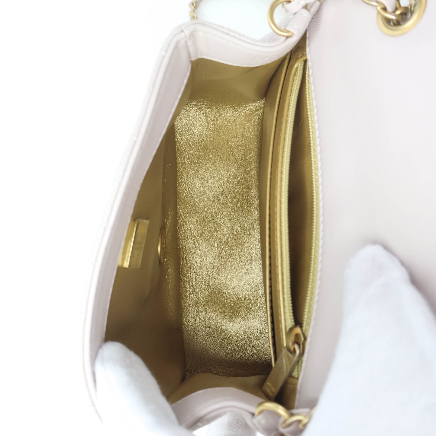 Chanel 7" Square Lilac Lamb GHW