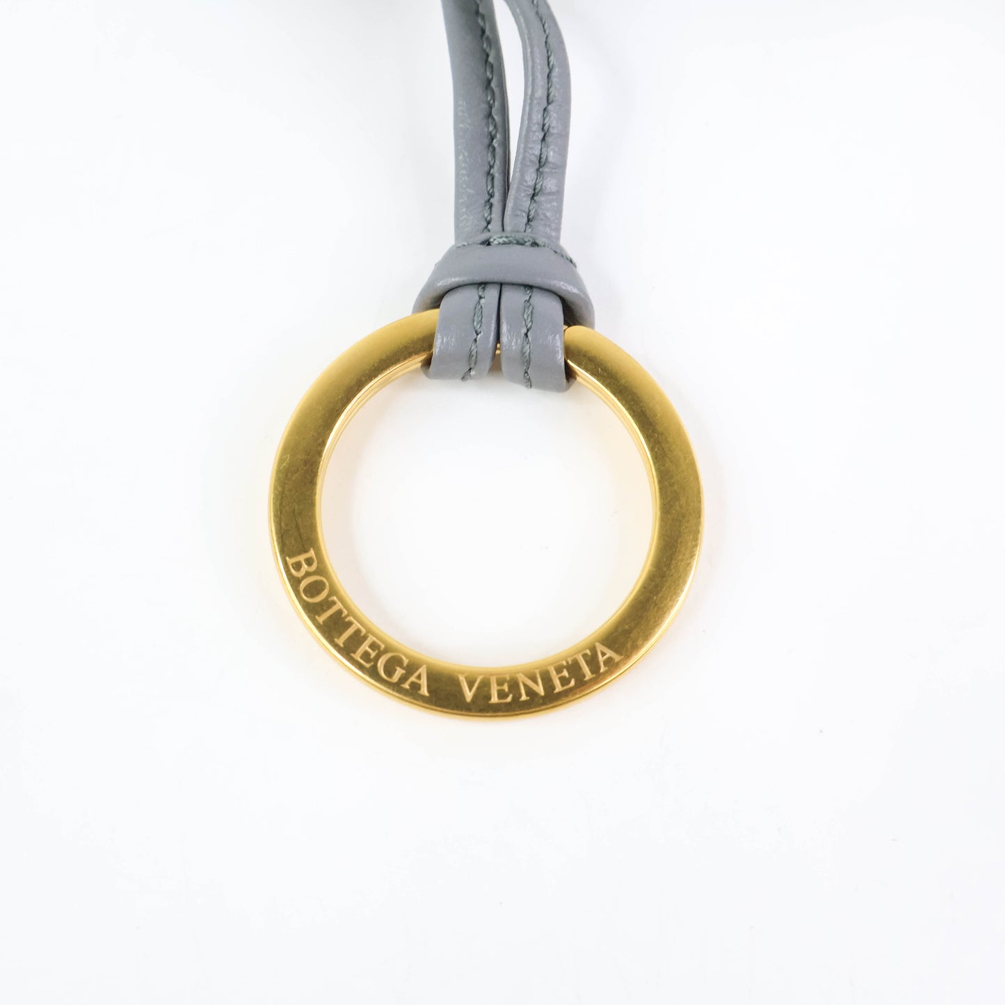 Bottega Coin Purse Intrecciato Grey with Keyring