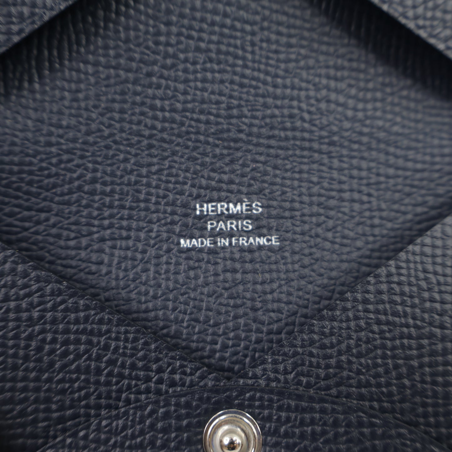 Hermes Calvi Blue Indigo Epsom PHW
