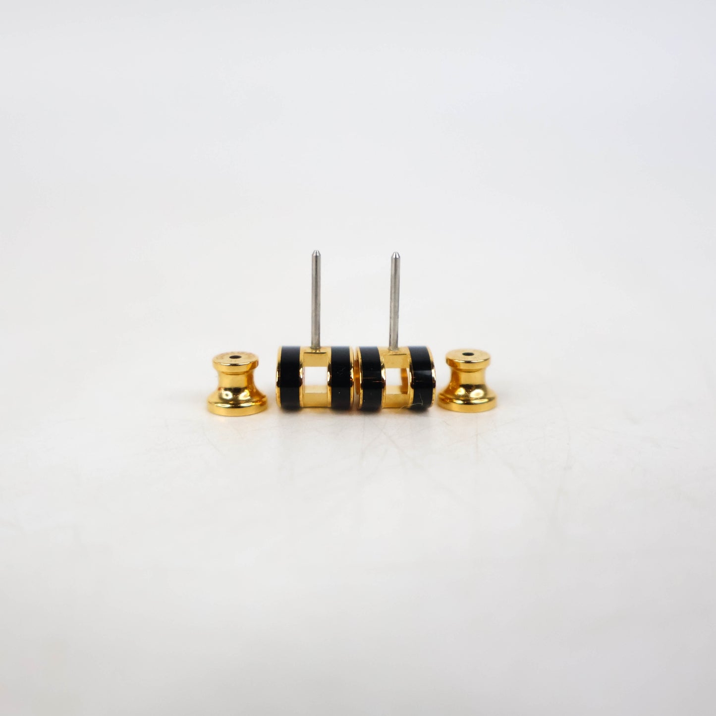 Hermes Mini Pop H Earrings Black GHW