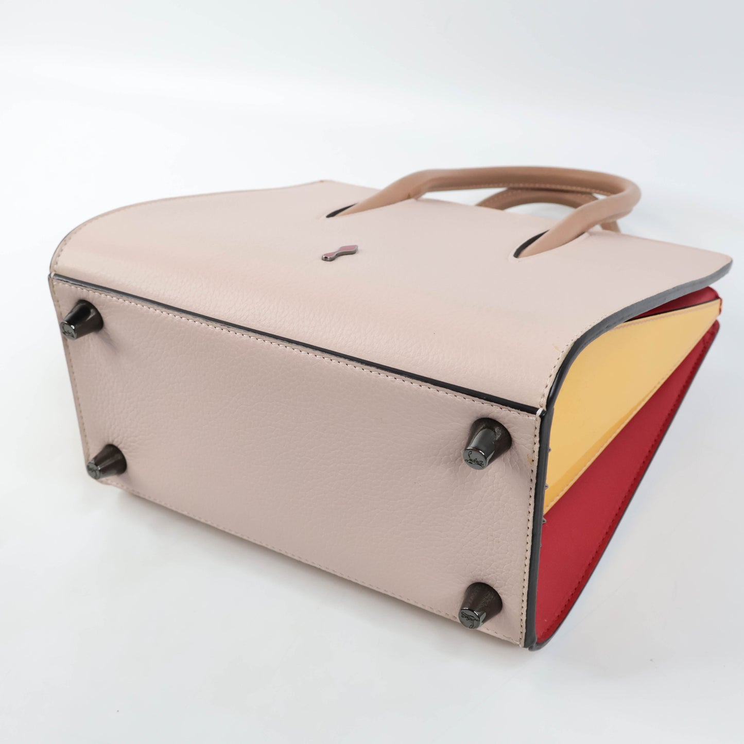 Christian Louboutin Handbag With Strap Beige Red