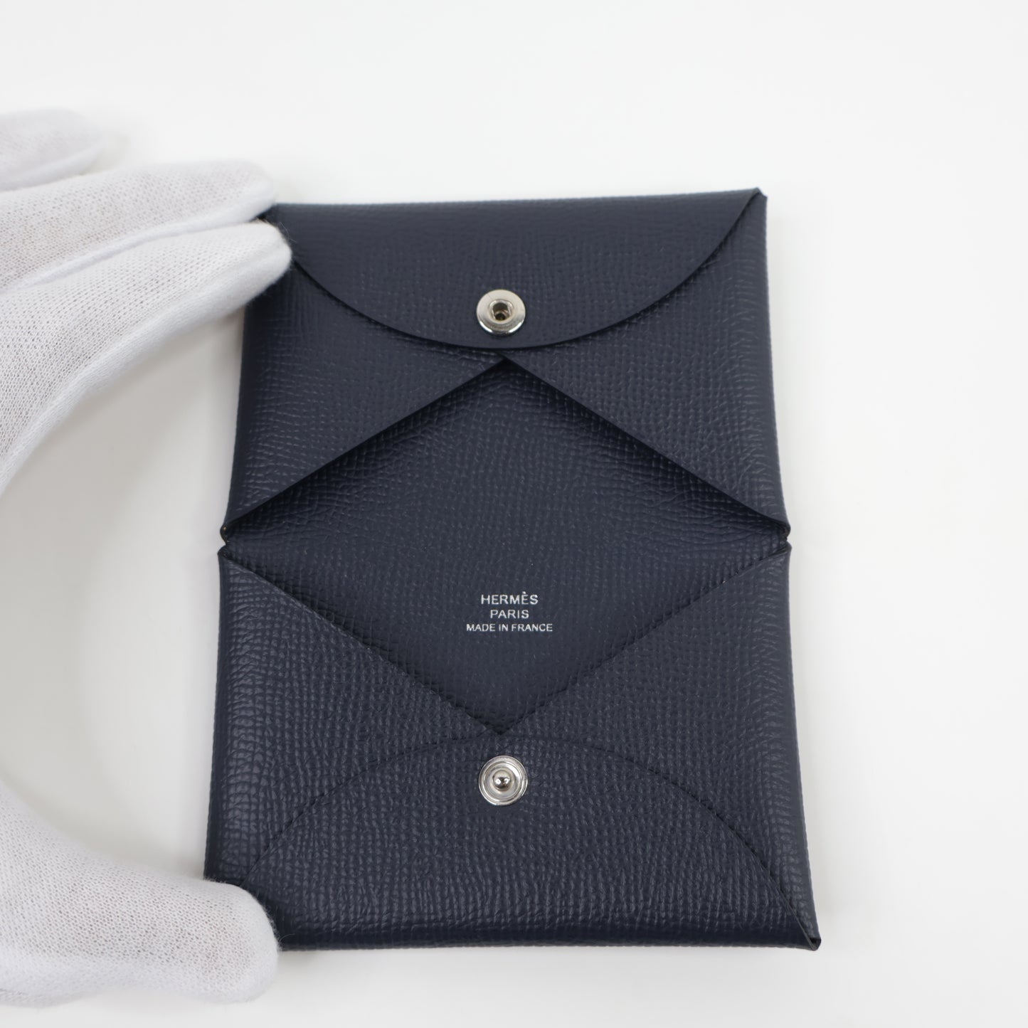 Hermes Calvi Blue Indigo Epsom PHW