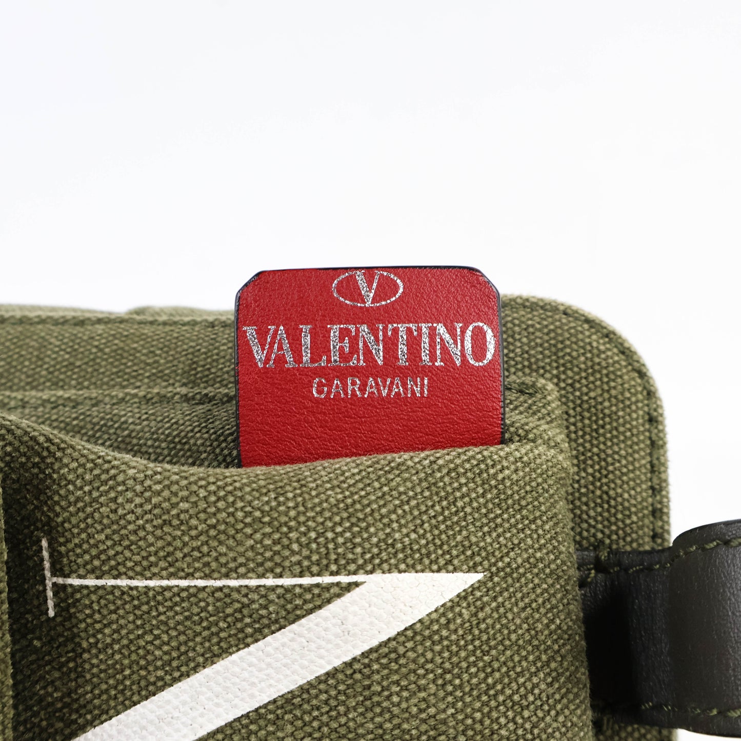 Valentino Crossbody Bag Canvas Khaki