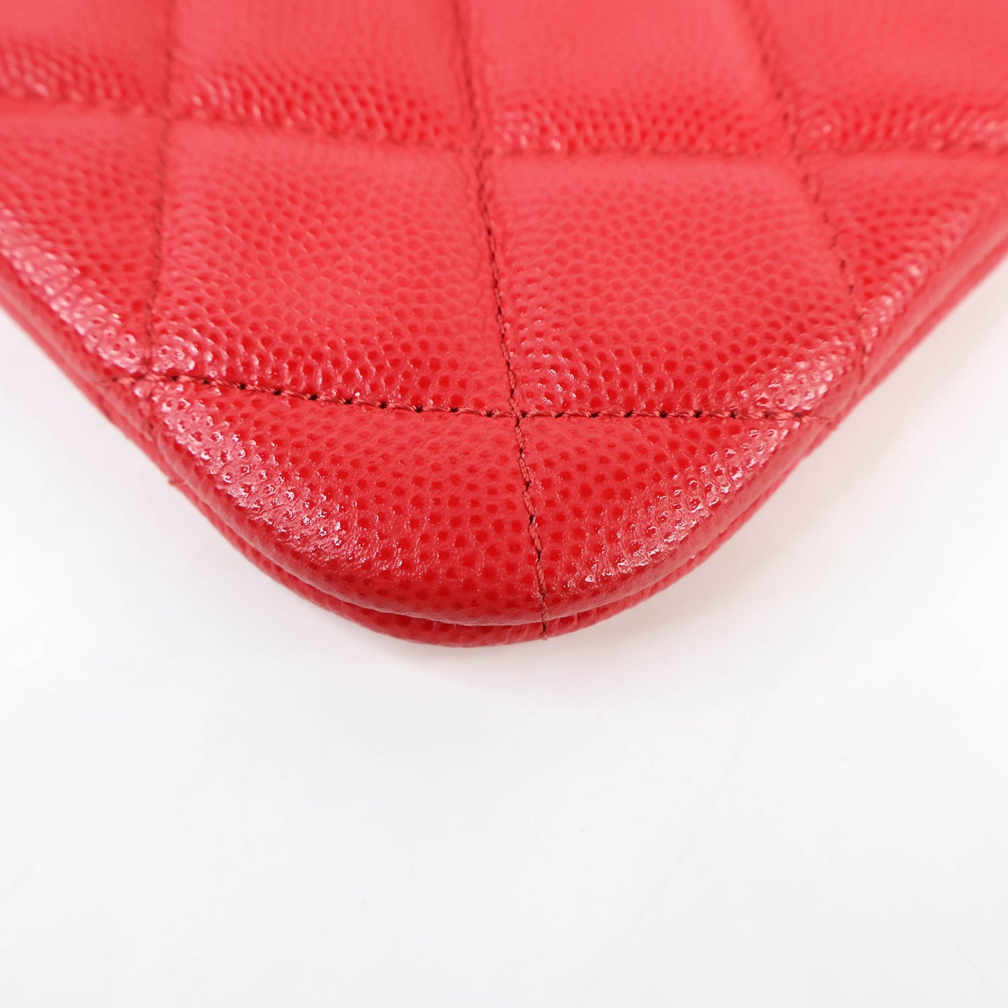 Chanel Classic Medium Clutch Red Lamb GHW
