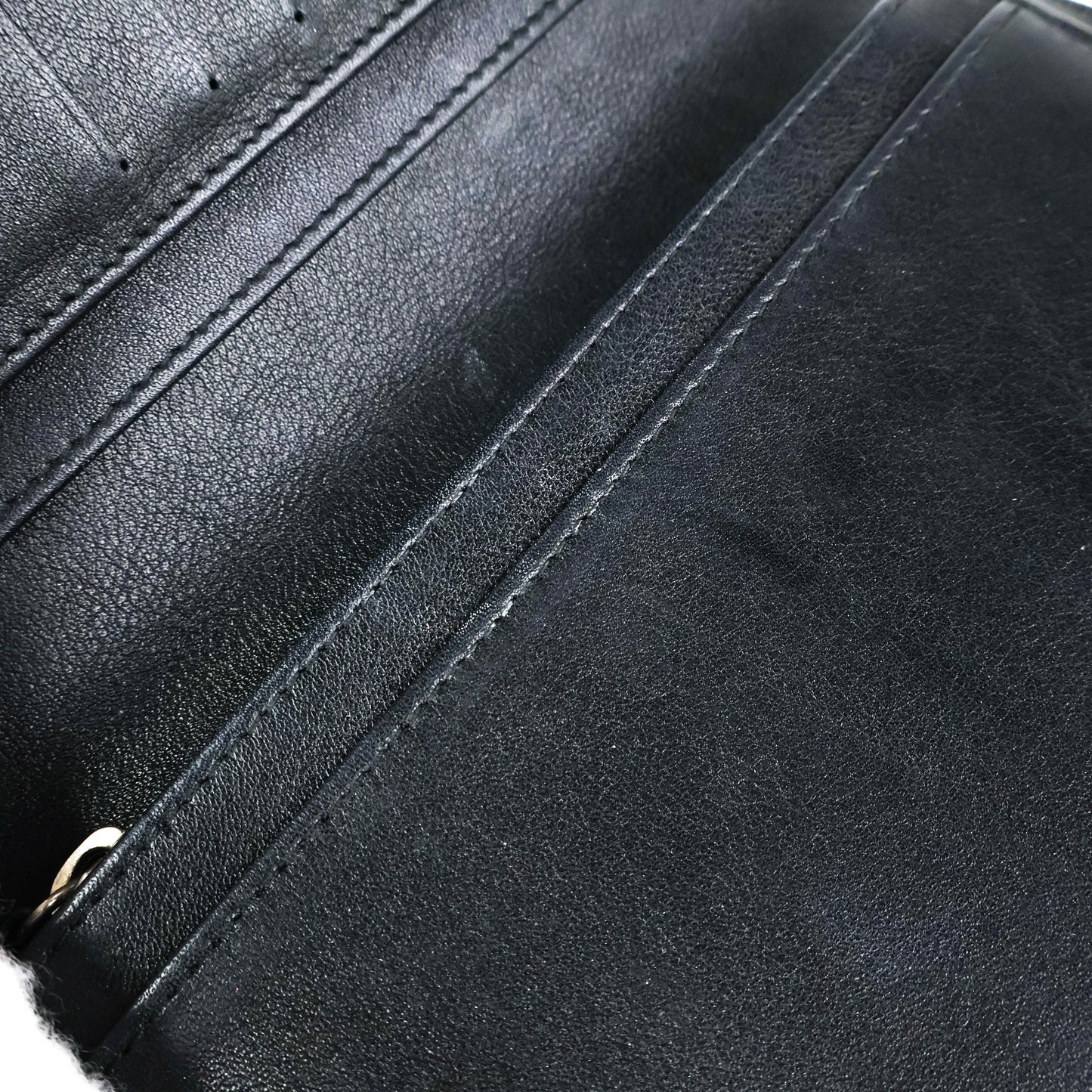 Chanel Bi Fold Long Wallet Black Caviar GHW