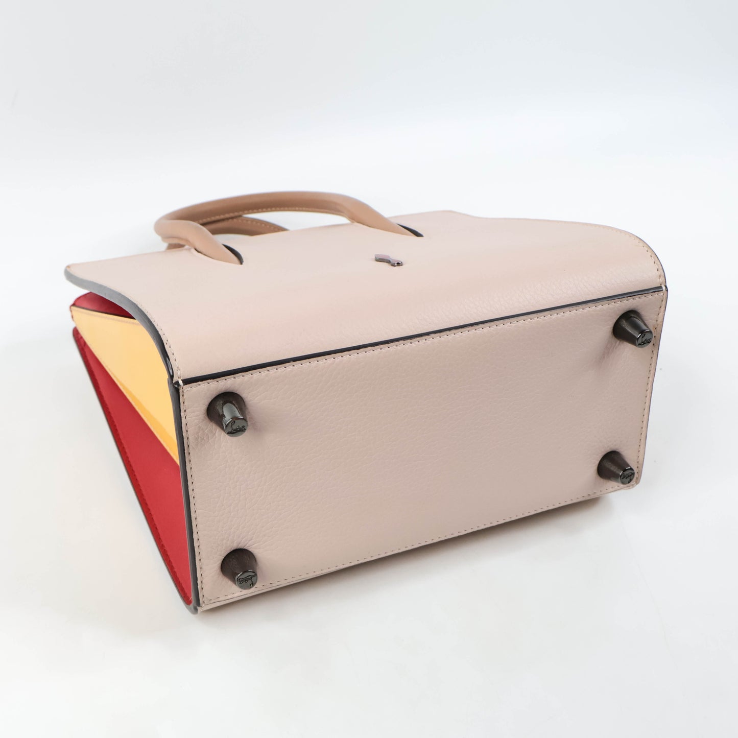 Christian Louboutin Handbag With Strap Beige Red