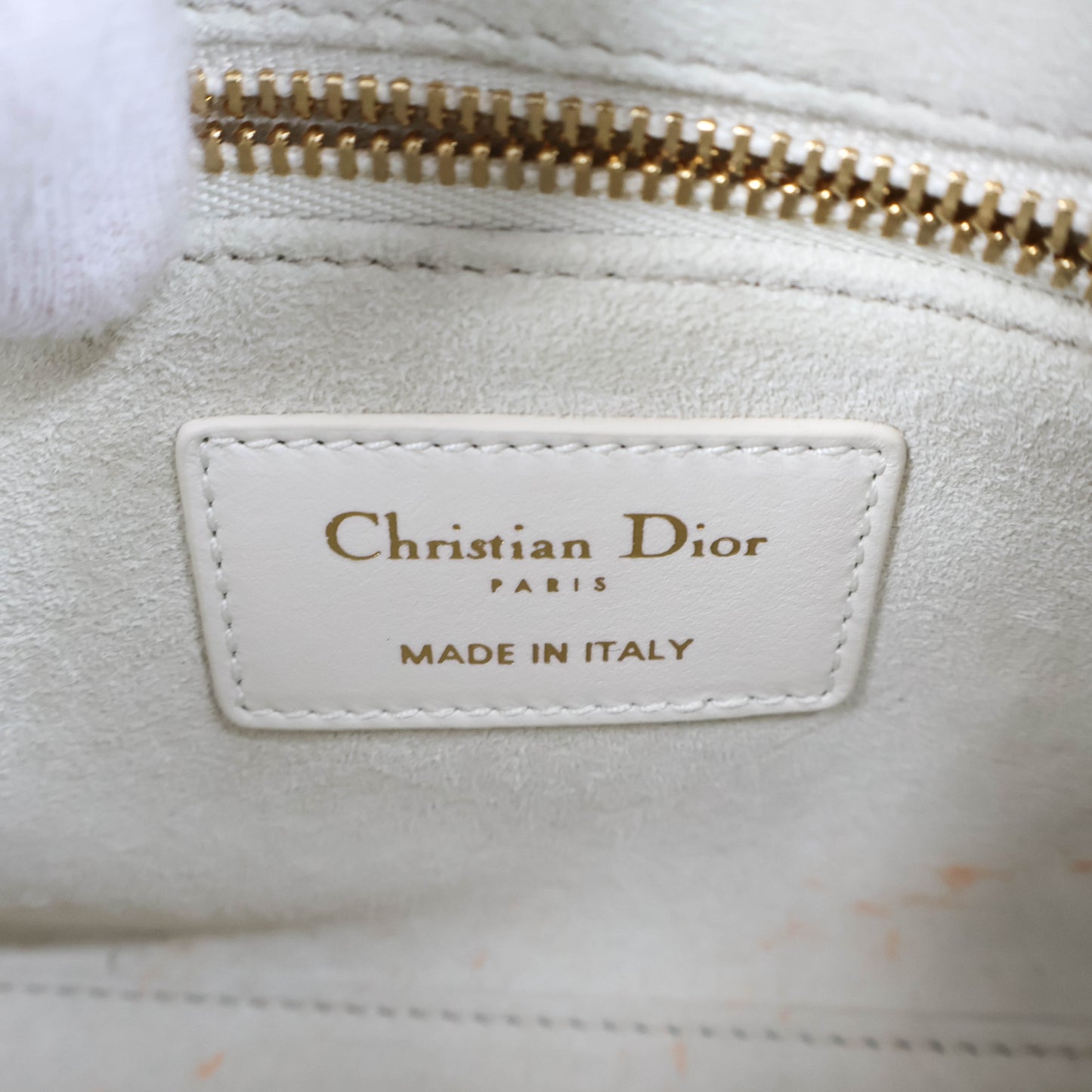 Dior Mini Lady Dior Bag White Cannage Lambskin