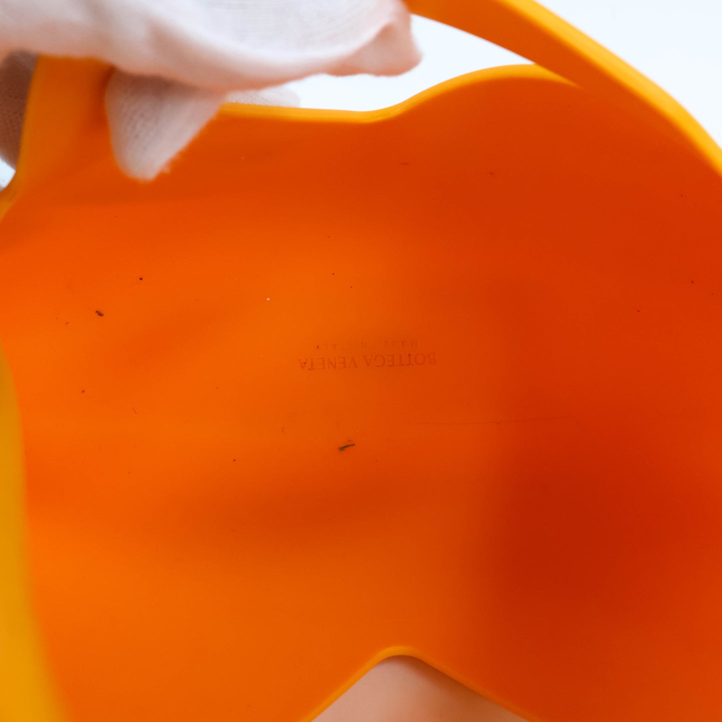 Bottega Veneta Recycled Rubber Punch Bag Orange