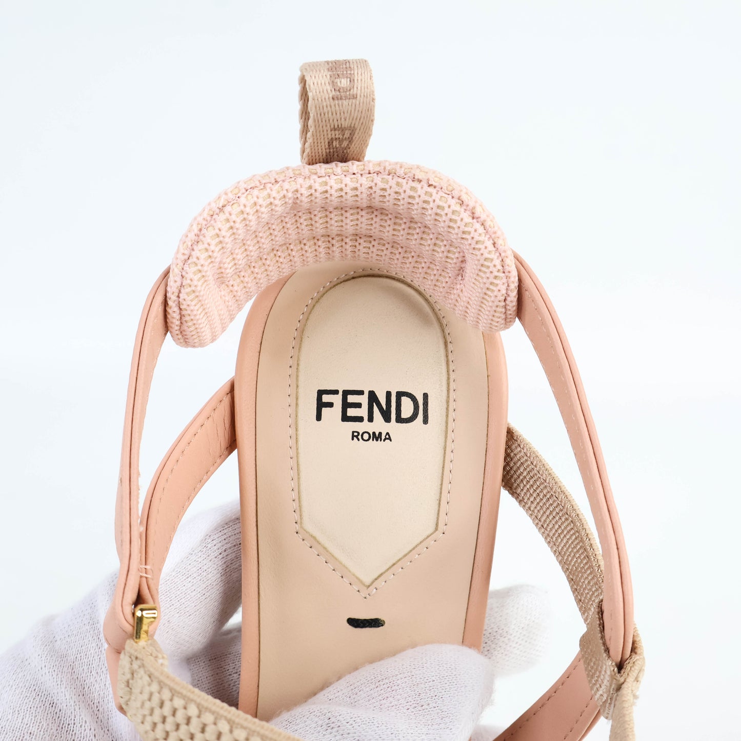 Fendi Sandals Sling Back Sequinned Pink 37