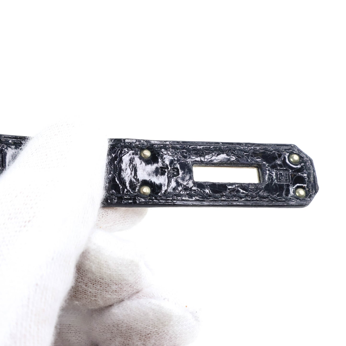 Hermes Kelly32 Black Niloticus shiny