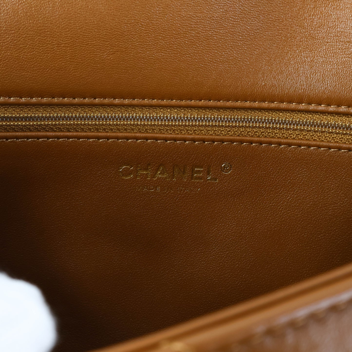 Chanel Flap Bag Fur Brown GHW Lamb